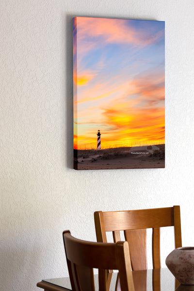20"x30" x1.5" stretched canvas print hanging in the dining room of