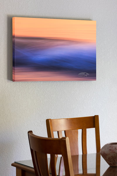 20"x30" x1.5" stretched canvas print hanging in the dining room of