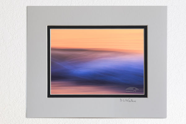 5 x 7 luster prints in a 8 x 10 ivory and black double mat of