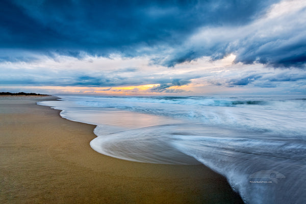 Early morning sky over the beach at Ocracoke Island on the Outer Banks, NC.