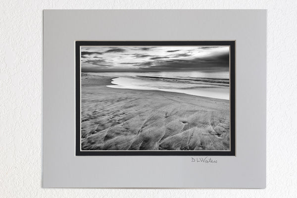 Dramatic black-and-white beach in Corolla on the Outer Banks of NC.