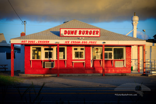Nags Head morning at Dune Burger restrant on the Outer Banks, NC.