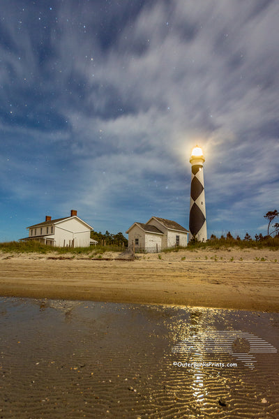 Late afternoon clouds forming over Cape Lookout Lighthouse on the Core Banksof NC.