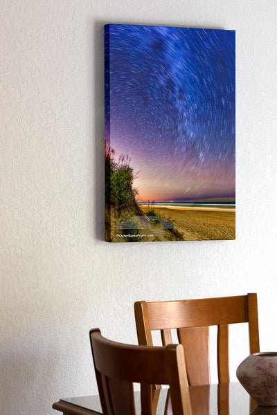 20"x30" x1.5" stretched canvas print hanging in the dining room of Stars at Corolla Beach Outer Banks NC.