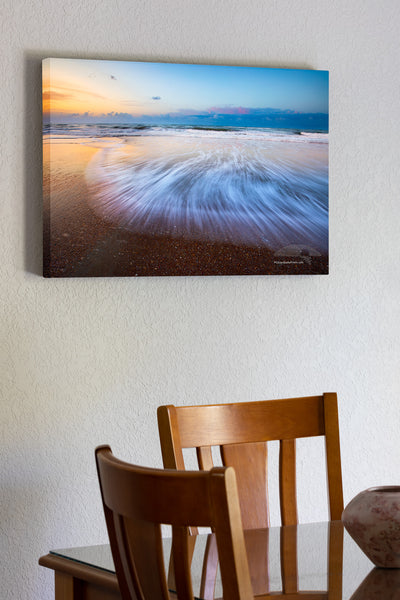 Sunrise along Frisco beach in Cape Hatteras National Seashore on the Outer Banks of North Carolina.