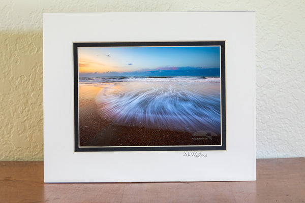 Sunrise along Frisco beach in Cape Hatteras National Seashore on the Outer Banks of North Carolina.