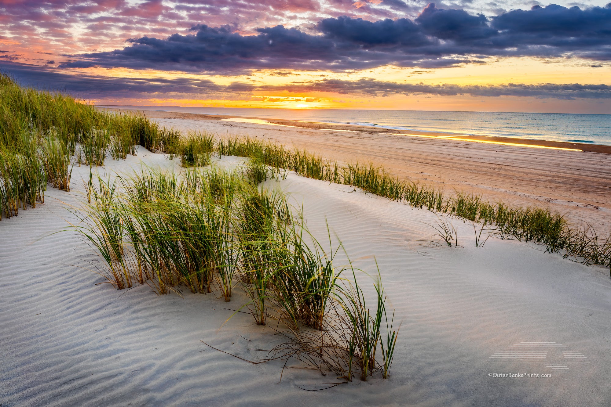 A early summer morning on the dunes in Frisco at Cape Hatteras National Seashore on the Outer Banks of North Carolina.