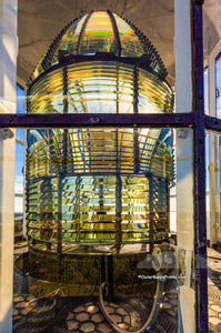This Fresnel lens sits on top the Currituck Beach Lighthouse in Corolla North Carolina.
