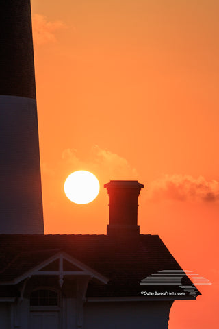 Sunrise silhouette at Bodie Island Lighthouse on the Outer Banks.