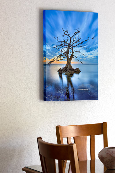 20"x30" x1.5" stretched canvas print hanging in the dining room of