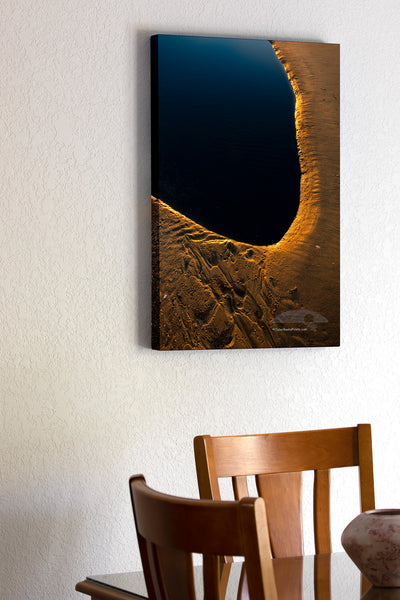 20 x 30 canvas wrap of Morning light reflecting off the sand at the edge of the tide pool.