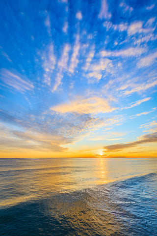 Ocean view from the end of Kitty Hawk Fishing Pier on the Outer Banks, NC,