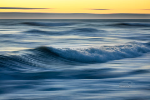 Motion of the early morning surf at Kitty Hawk on the Outer Banks of NC.