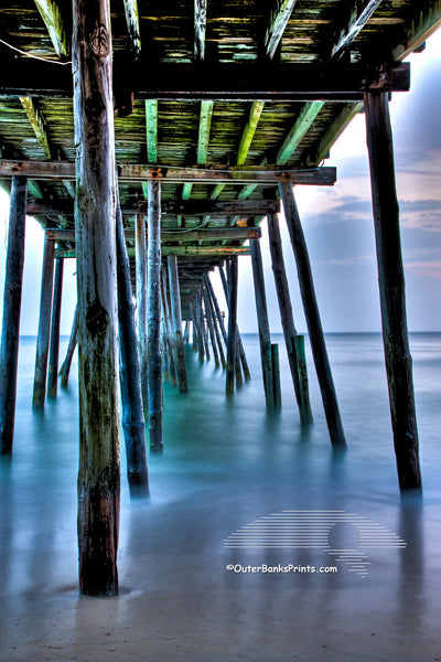A HDR photograph of Avalon Fishing Pier in   Kill Devil Hills on the Outer Banks NC.