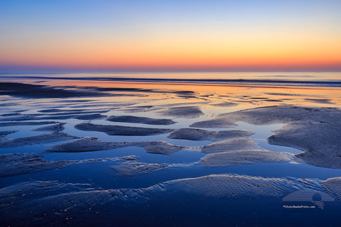 Early morning tide pools at a Corolla beach, Outer Banks, NC.